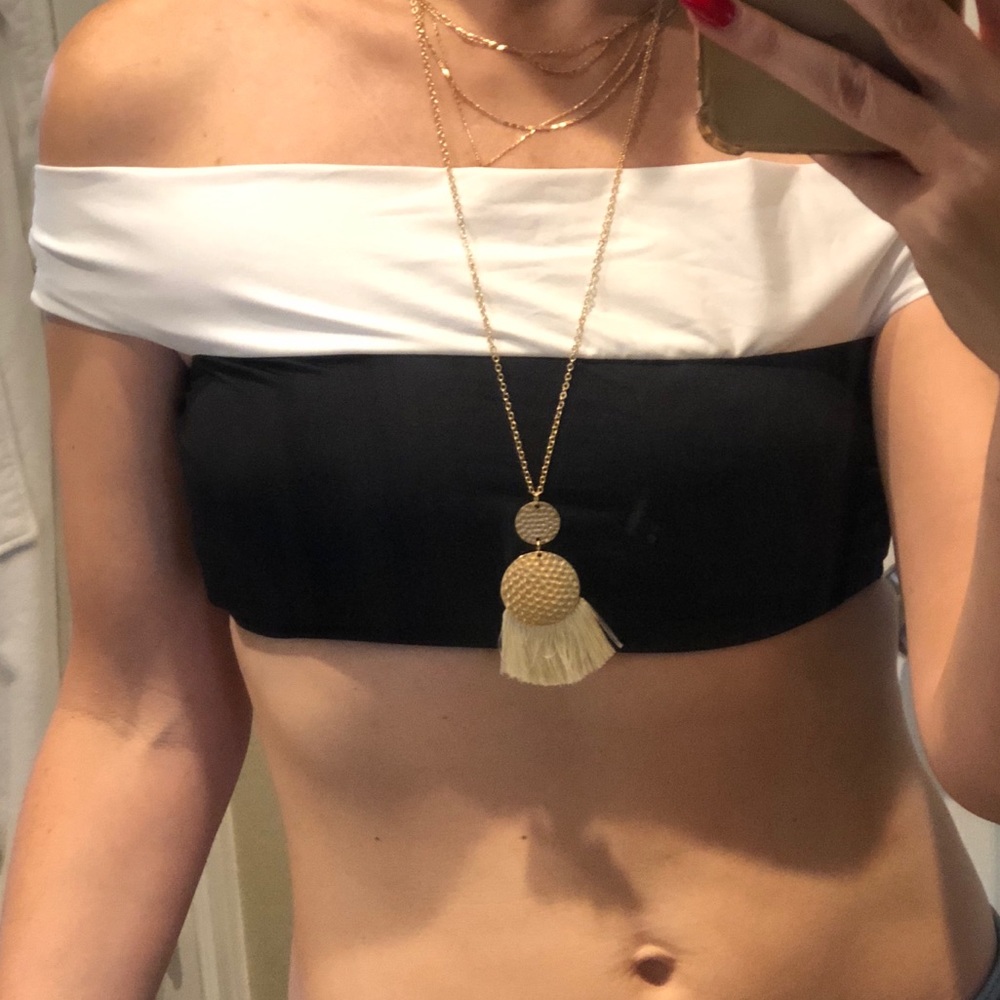 Gianni Bini colorblock swim top